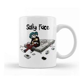 Humuts Sally Face 01 Porselen Beyaz Kupa Bardak