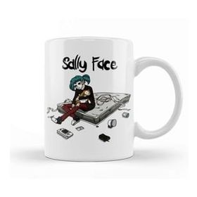 Humuts Sally Face 01 Porselen Beyaz Kupa Bardak