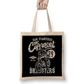 Humuts San Francisco Cafe Racer Motorcycle Dragsters Bez Uzun Saplı Açık Bej Rengi Çanta