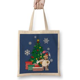 Humuts Sandy Cheeks Around The Christmas Tree Spongebob Bez Uzun Saplı Açık Bej Rengi Çanta