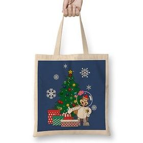 Humuts Sandy Cheeks Around The Christmas Tree Spongebob Bez Uzun Saplı Açık Bej Rengi Çanta