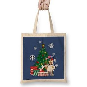 Humuts Sandy Cheeks Around The Christmas Tree Spongebob Bez Uzun Saplı Açık Bej Rengi Çanta