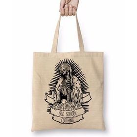 Humuts Santa Muerte Bez Uzun Saplı Açık Bej Rengi Çanta