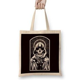 Humuts Santa Muerte Mexican Dead Mexico Sugar Skull Female Deity Bez Uzun Saplı Açık Bej Rengi Çanta