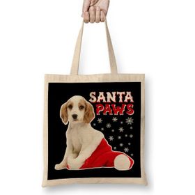 Humuts Santa Paws Christmas Dog Bez Uzun Saplı Açık Bej Rengi Çanta