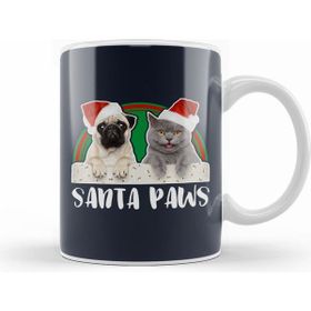 Humuts Santa Paws Christmas Pug And Cat Kupa