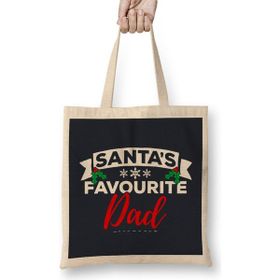 Humuts Santas Favourite Dad Christmas Bez Uzun Saplı Açık Bej Rengi Çanta