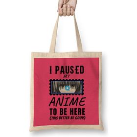 Humuts Sarcasm Funny Anime And Manga Otaku Lover Gift Bez Uzun Saplı Açık Bej Rengi Çanta