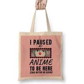 Humuts Sarcasm Funny Anime And Manga Otaku Lover Gift Bez Uzun Saplı Açık Bej Rengi Çanta