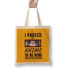 Humuts Sarcasm Funny Anime And Manga Otaku Lover Gift Bez Uzun Saplı Açık Bej Rengi Çanta