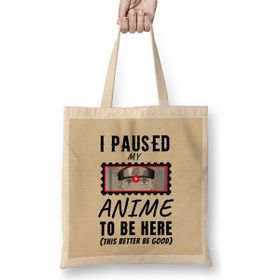 Humuts Sarcasm Funny Anime And Manga Otaku Lover Gift Bez Uzun Saplı Açık Bej Rengi Çanta