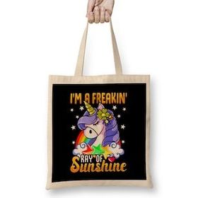 Humuts Sarcastic I M A Freakin Ray Of Sunshine Unicorn Bez Kadın Günlük Çanta