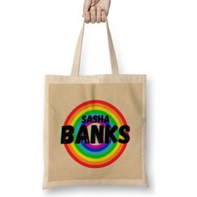 Humuts Sasha Banks- Vintage Retro Rainbow Style Warriors Design Wrestlers-Gift Bez Kadın Günlük Çanta