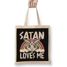 Humuts Satan Loves Me Baphomet Bez Kadın Günlük Çanta