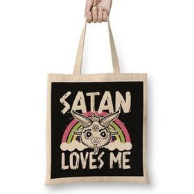 Humuts Satan Loves Me Baphomet Bez Kadın Günlük Çanta