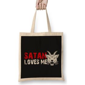 Humuts Satan Loves Me Bez Kadın Günlük Çanta