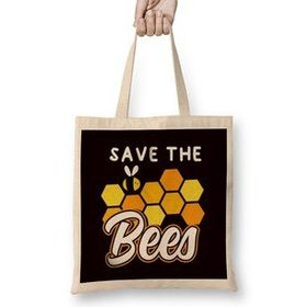 Humuts Save The Bees Honey Bee Animal Nature Welfare Honeycomb Bez Kadın Günlük Çanta
