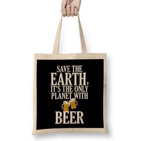 Humuts Save The Earth It S The Only Planet With Beer Bez Kadın Günlük Çanta
