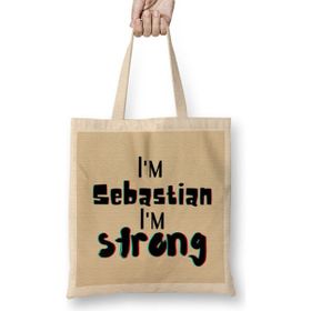Humuts Sebastian-Name Personalized Custom - Vintage Retro Rainbow Style Design Gift Baby-Gift For Him Bez Kadın Günlük Çanta