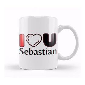 Humuts Sebastian Name Personalized Custom Vintage Retro Rainbow Style Design Gift Baby Gift For Him Kupa