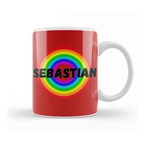 Humuts Sebastian Name Personalized Custom Vintage Retro Rainbow Style Design Gift Baby Gift For Him Kupa