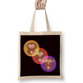 Humuts See Hear Speak No Evil Japanese Emoticon Japan Wise Monkeys Kadın Günlük Çanta