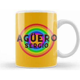 Humuts Sergio Agüero Vintage Retro Rainbow Style Kupa
