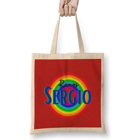 Humuts Sergio Ramos - Vintage Retro Rainbow Style Bez Kadın Günlük Çanta