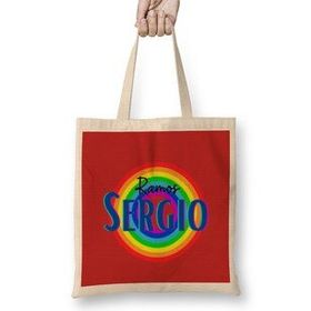 Humuts Sergio Ramos - Vintage Retro Rainbow Style Bez Kadın Günlük Çanta