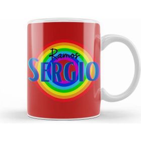 Humuts Sergio Ramos Vintage Retro Rainbow Style Kupa