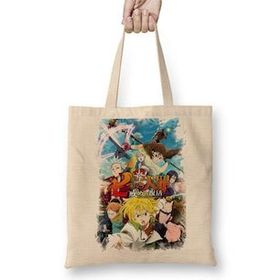 Humuts Seven Deadly Sins Nanatsu No Taizai Bez Uzun Saplı Açık Bej Rengi Çanta