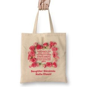 Humuts Sevgililer Günü Sevgiliye Hediye 0244 Bez Çanta