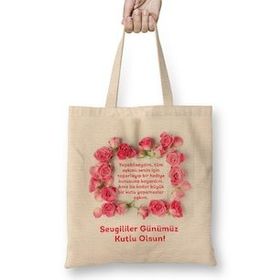 Humuts Sevgililer Günü Sevgiliye Hediye 0244 Bez Çanta