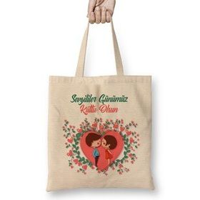 Humuts Sevgililer Günü Sevgiliye Hediye 034 Bez Çanta