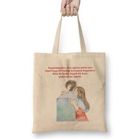 Humuts Sevgililer Günü Sevgiliye Hediye 065 Bez Kadın Günlük Çanta