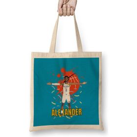 Humuts Shai Gilgeous Alexander Shai Gilgeous Vintage Art Legend Basketball Retro Bez Uzun Saplı Açık Bej Rengi Çanta