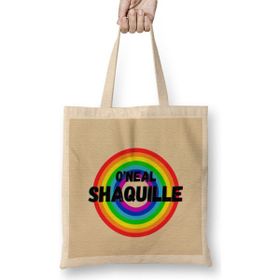 Humuts Shaquille Oneal Basketball Rainbow Quotes For Boys And Dad Bez Uzun Saplı Açık Bej Rengi Çanta
