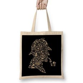 Humuts Sherlock Holmes Collage Bez Uzun Saplı Açık Bej Rengi Çanta