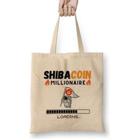 Humuts Shibacoin Millionaire Loading Shıbarmy Crypto Bez Uzun Saplı Açık Bej Rengi Çanta