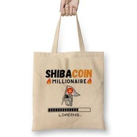 Humuts Shibacoin Millionaire Loading Shıbarmy Crypto Bez Uzun Saplı Açık Bej Rengi Çanta