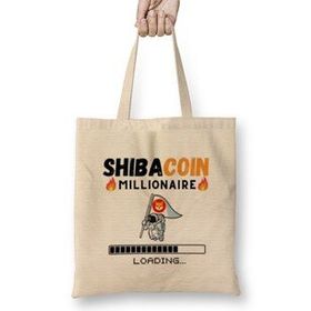 Humuts Shibacoin Millionaire Loading Shıbarmy Crypto Bez Uzun Saplı Açık Bej Rengi Çanta