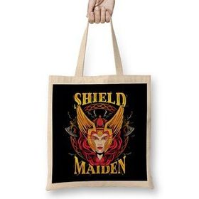 Humuts Shield Maiden Norse Mythology Female Warrior Bez Uzun Saplı Açık Bej Rengi Çanta