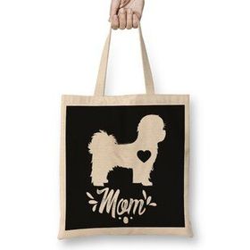 Humuts Shih Tzu Dog Mom Mothers Day Gift Bez Uzun Saplı Açık Bej Rengi Çanta
