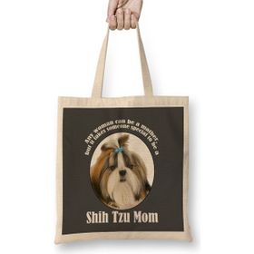 Humuts Shih Tzu Mom 01 Bez Uzun Saplı Açık Bej Rengi Çanta