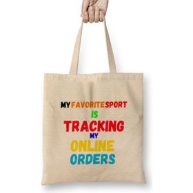 Humuts Shopping Addict Funny Quote For Shopping Addict Bez Uzun Saplı Açık Bej Rengi Çanta