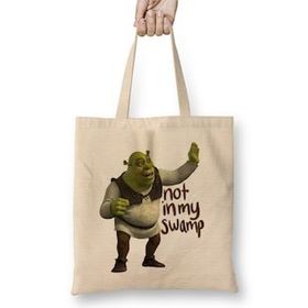Humuts Shrek Is Love Shrek Is Life Bez Uzun Saplı Açık Bej Rengi Çanta