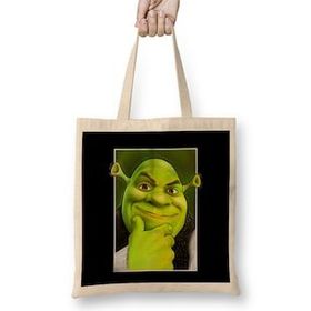 Humuts Shrek Not In My Swamp Bez Uzun Saplı Açık Bej Rengi Çanta
