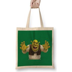 Humuts Shrek Portrait Bez Uzun Saplı Açık Bej Rengi Çanta