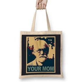 Humuts Sigmund Freud Pink Freud The White Line Of Your Mom Bez Kadın Günlük Çanta