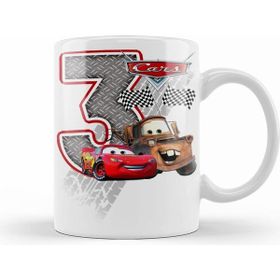 Humuts Şimşek Mcqueen 3 Üç Yaş Hediyesi Kupa Bardak